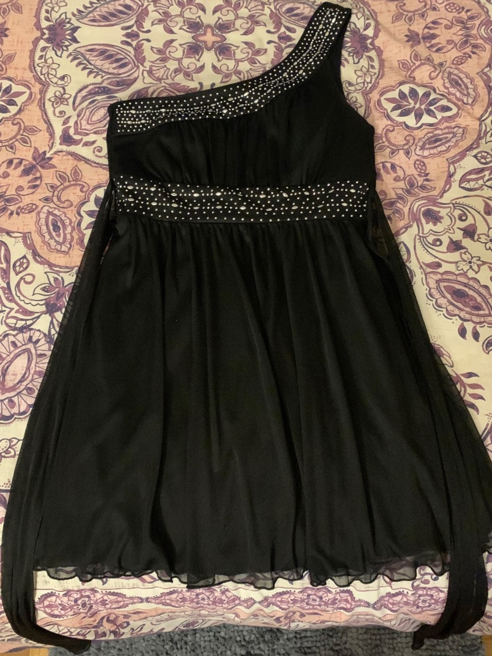 One-shoulder mini dress